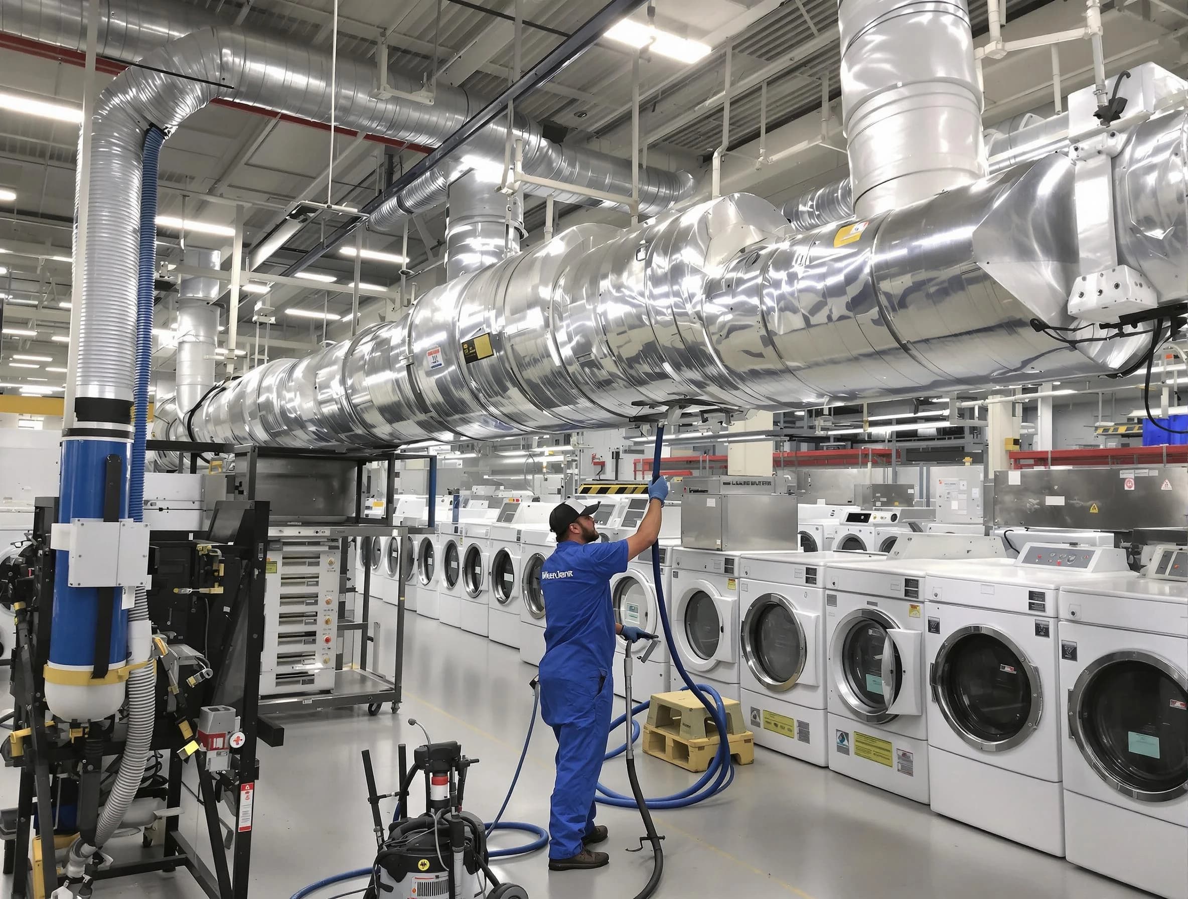 Everett Dryer Vent Cleaning team performing heavy-duty industrial dryer vent cleaning in Everett