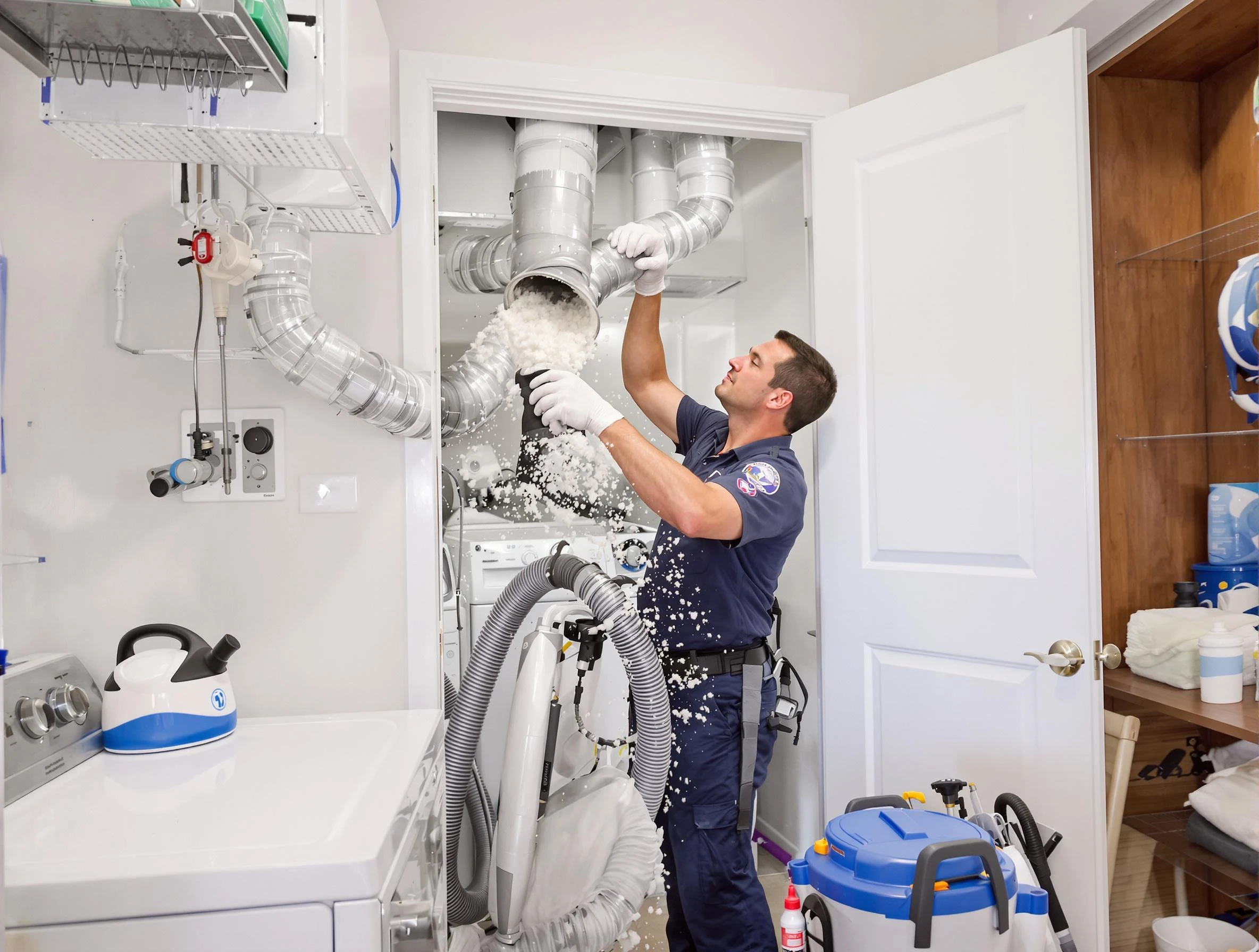 Everett Dryer Vent Cleaning technician delivering thorough residential dryer vent cleaning service in Everett